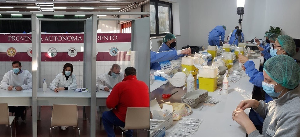 Via alla maratona vaccinale, l'hub di Lavis pronto a 200 inoculazioni all'ora